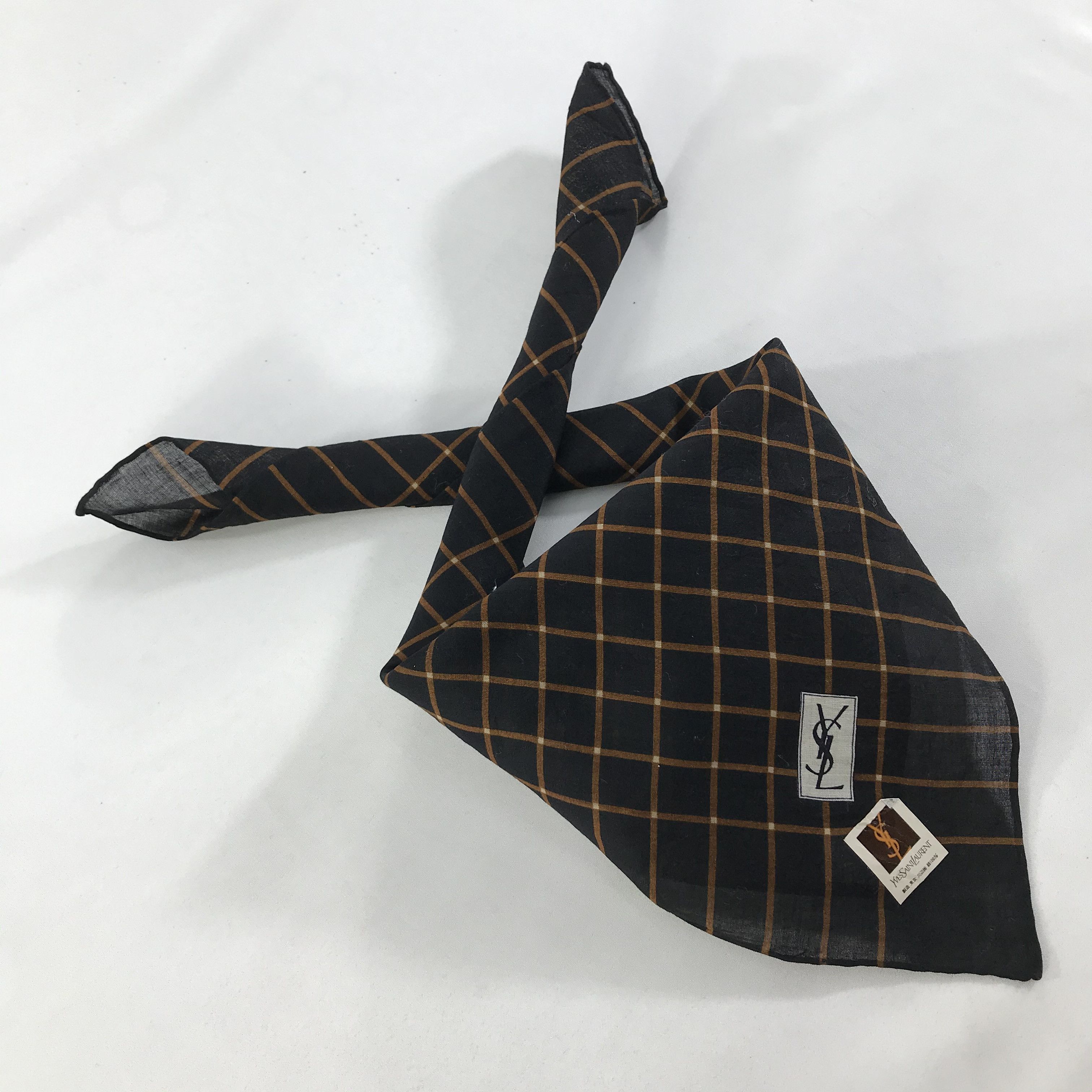 Vintage × Yves Saint Laurent Yves Saint Laurent Bandana / Handkerchief/Neckerchief -S1345 Size ONE SIZE - 4 Thumbnail