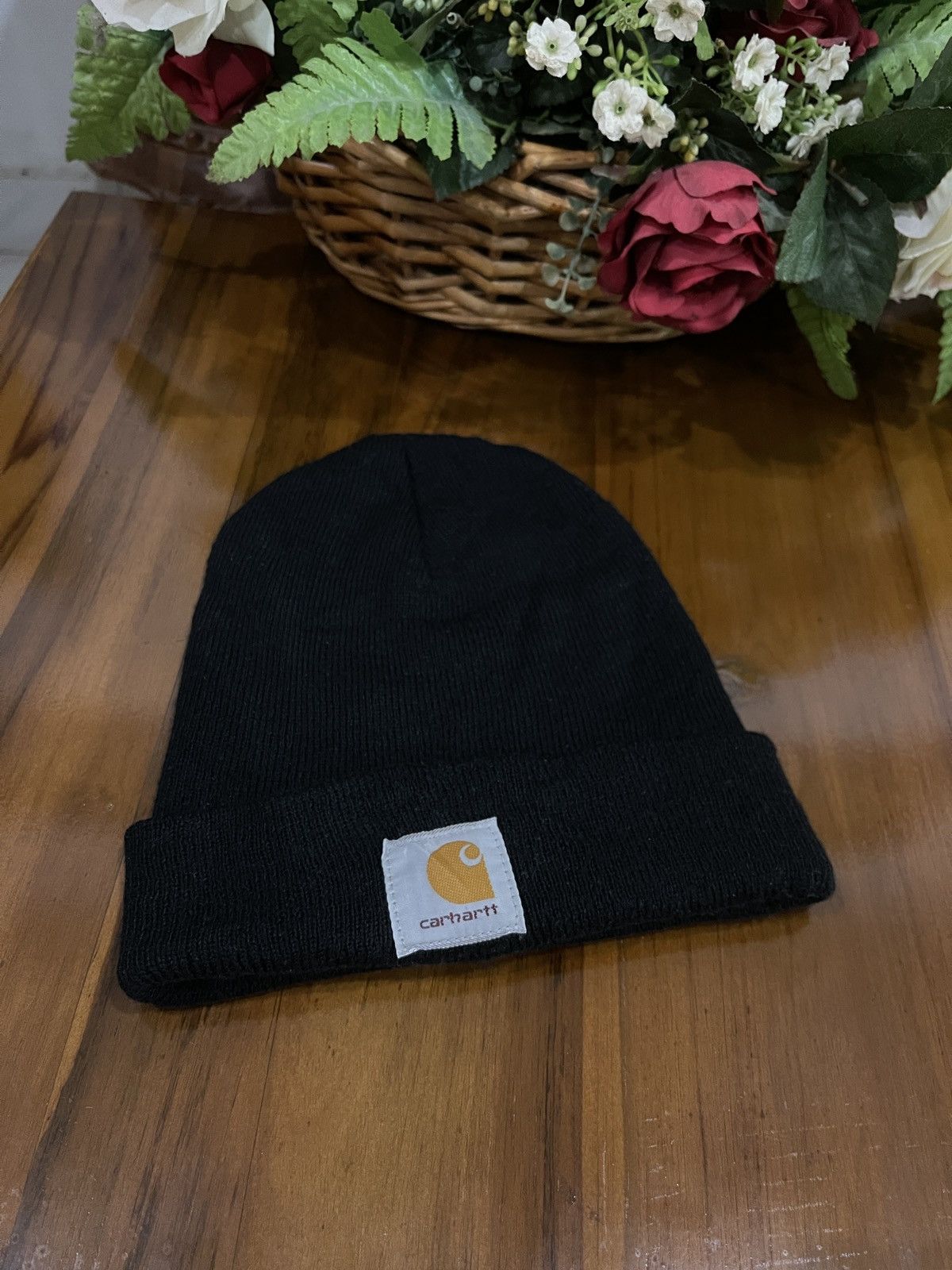 Carhartt Vintage Carhartt S08 Black Beanie Hats Size ONE SIZE - 3 Thumbnail