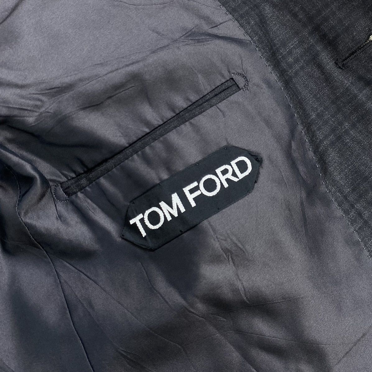 Tom Ford Vintage Tom Ford Shelton Plaid Patterned Wool Blazer Jacket Size 46R - 12 Thumbnail