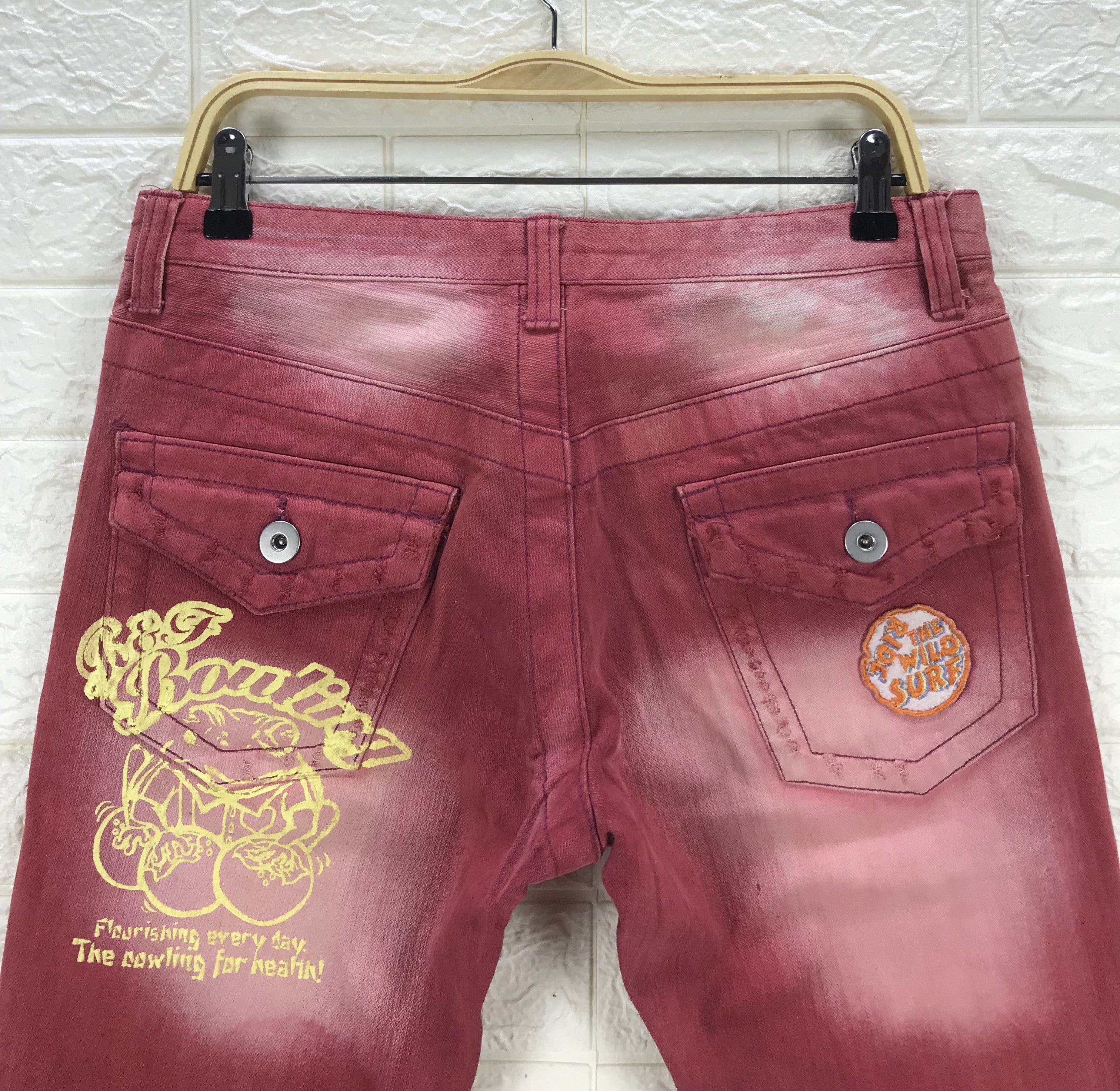 Hysteric Glamour Vintage Hysteric Glamour Patched Hawaiian Flare Jeans Size US 32 / EU 48 - 8 Thumbnail