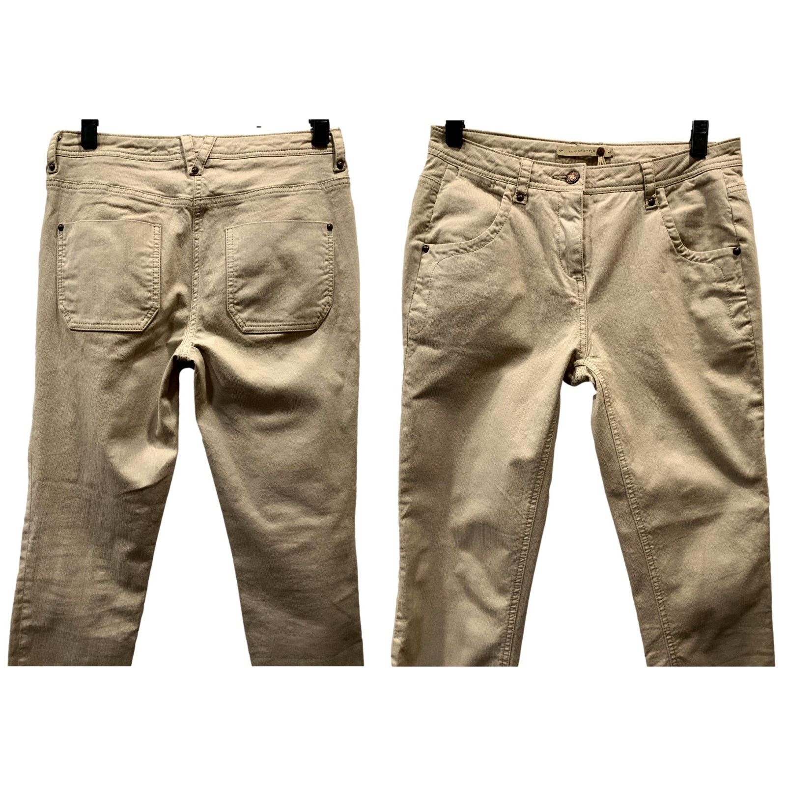 Anthropologie Anthropologie Leifsdottir Crop Ankle Jeans light khaki | 0 Size 28" / US 6 / IT 42 - 5 Thumbnail