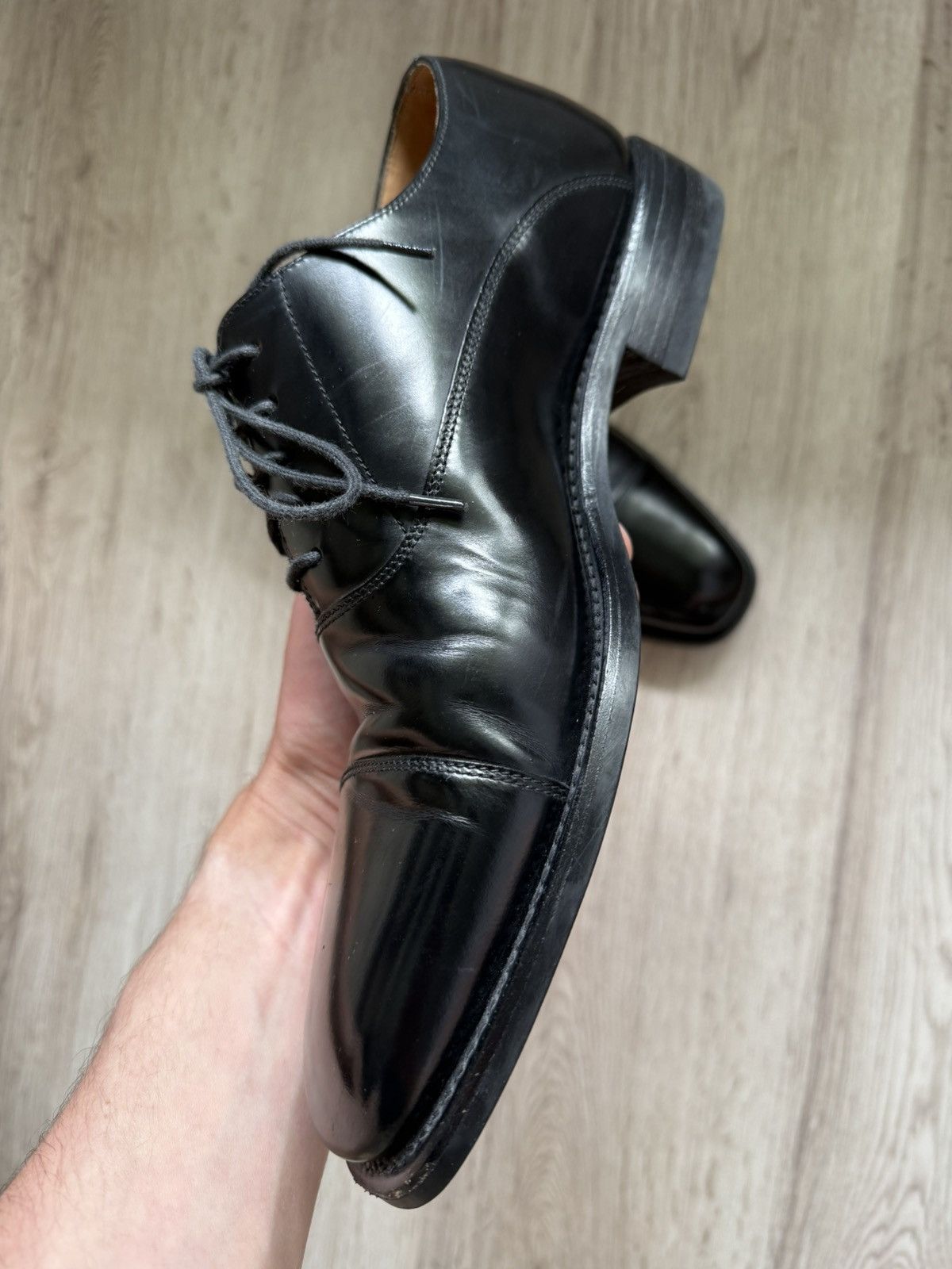 Loake Loake 260B Black Cap Toe Oxford Shoes Goodyear Welted Size US 9 / EU 42 - 6 Thumbnail