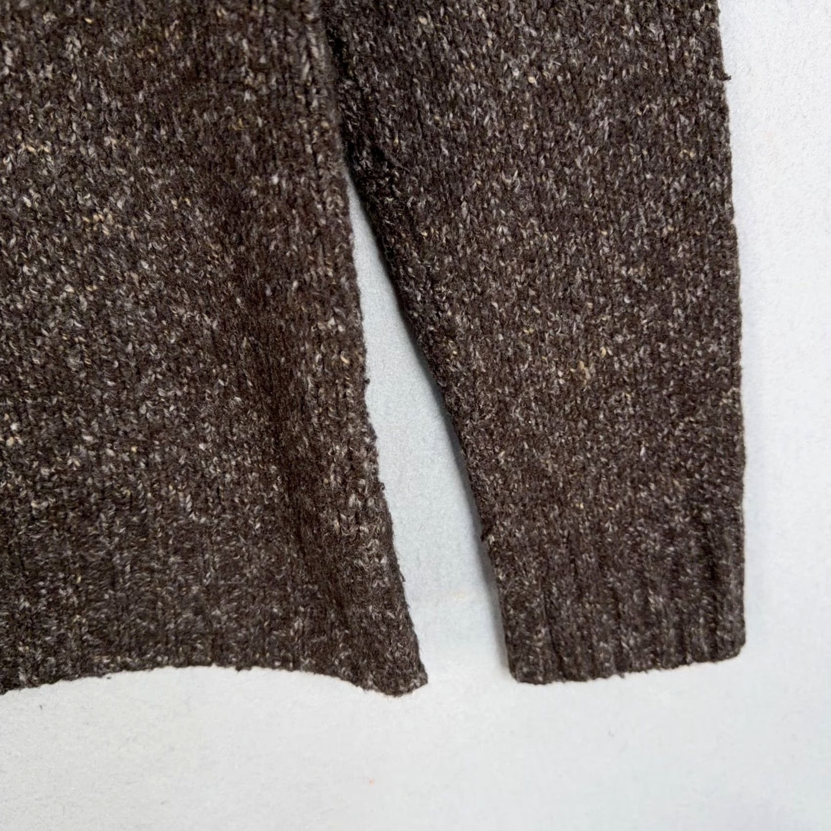 Vintage VINTAGE LL Bean Sweater Womens Large Brown Cowl Neck Marled Knit Pullover Cozy Chunky Size L / US 10 / IT 46 - 3 Thumbnail