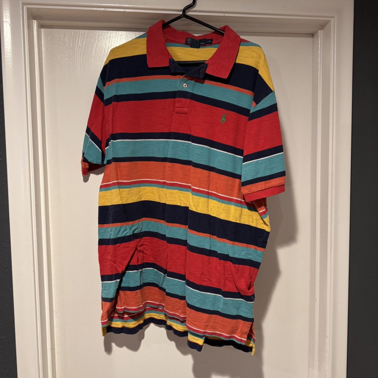 Striped Polo Ralph Lauren Y2k Polo Shirt Size XXL Aztec