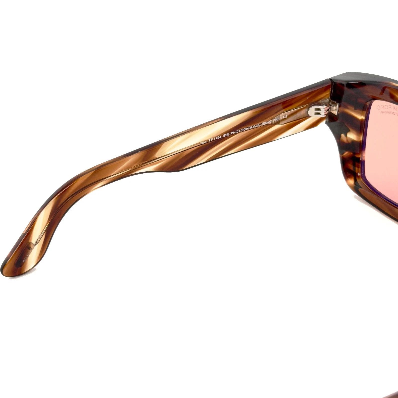 Tom Ford TOM FORD ILIAS TF1154 55E Rose Brown FT1154 Sunglass 1154 Size ONE SIZE - 8 Thumbnail