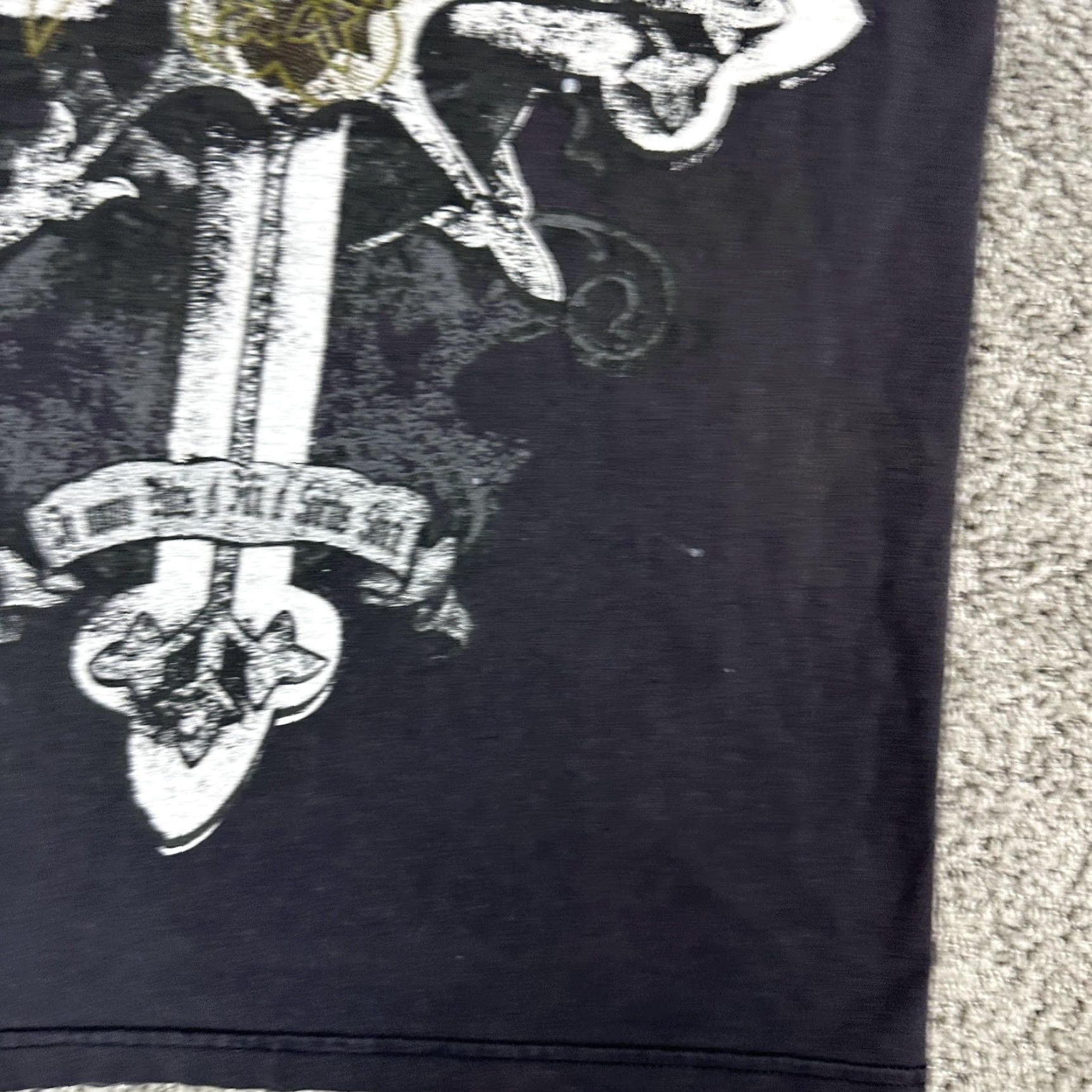 Vintage Sanctify Shirt Mens Small Black Graphic Cross Sword Christian Gothic Tee Size US S / EU 44-46 / 1 - 5 Thumbnail