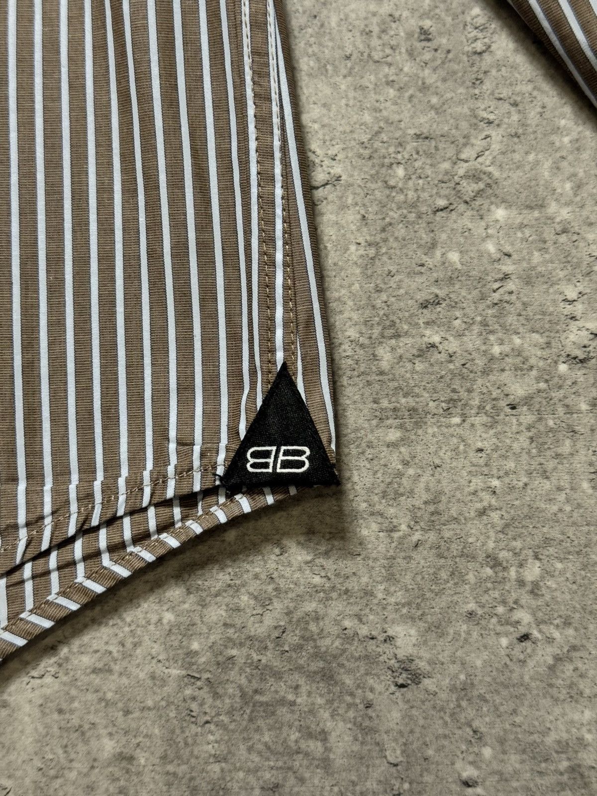 Balenciaga Vintage Balenciaga Striped Button Up Shirt Size US L / EU 52-54 / 3 - 7 Thumbnail