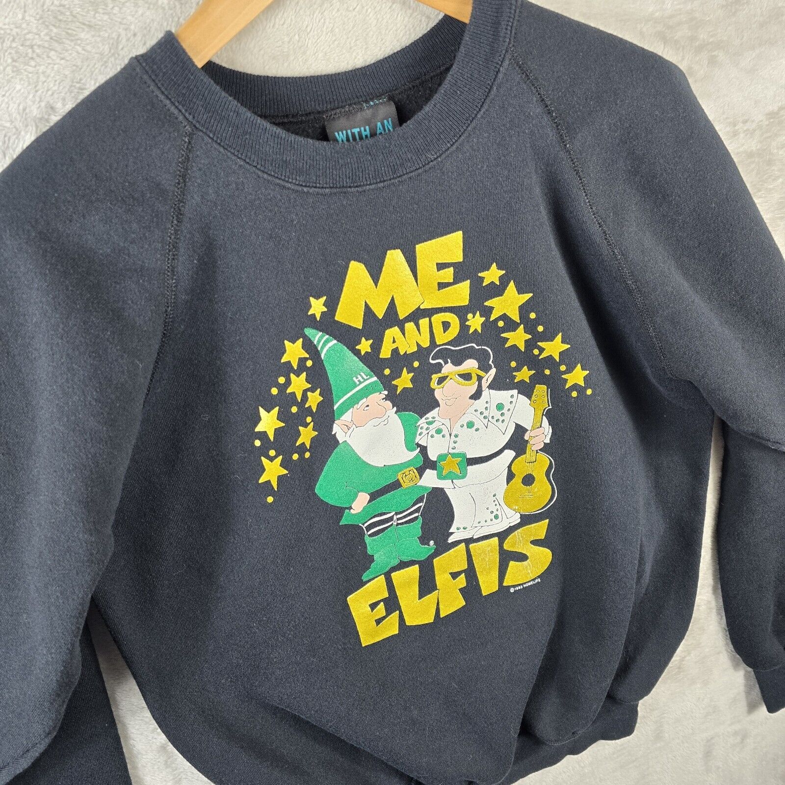 Vintage Vintage 90s Me & Elfis Christmas Crewneck Sweatshirt Medium Size US M / EU 48-50 / 2 - 8 Thumbnail