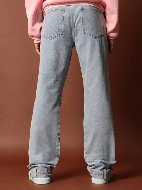 Japanese Brand Akahori x Yuri Loose Fit Jean Graphic Print Drip Size US 32 / EU 48 - 5 Thumbnail