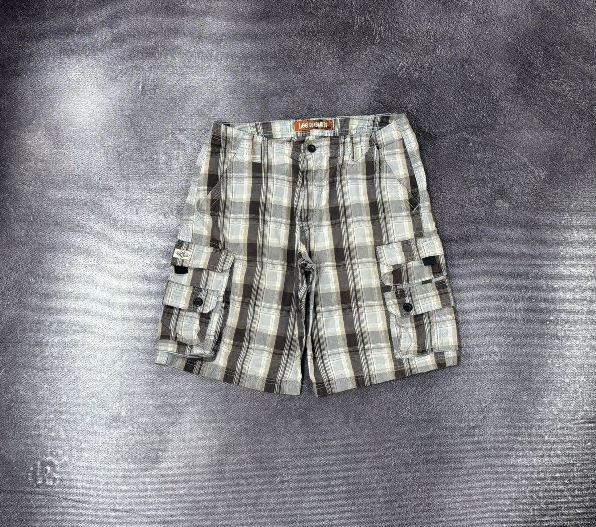 Lee Vintage Lee Checkered Dad Hype American Cargo Shorts Size US 32 / EU 48 - 1 Thumbnail
