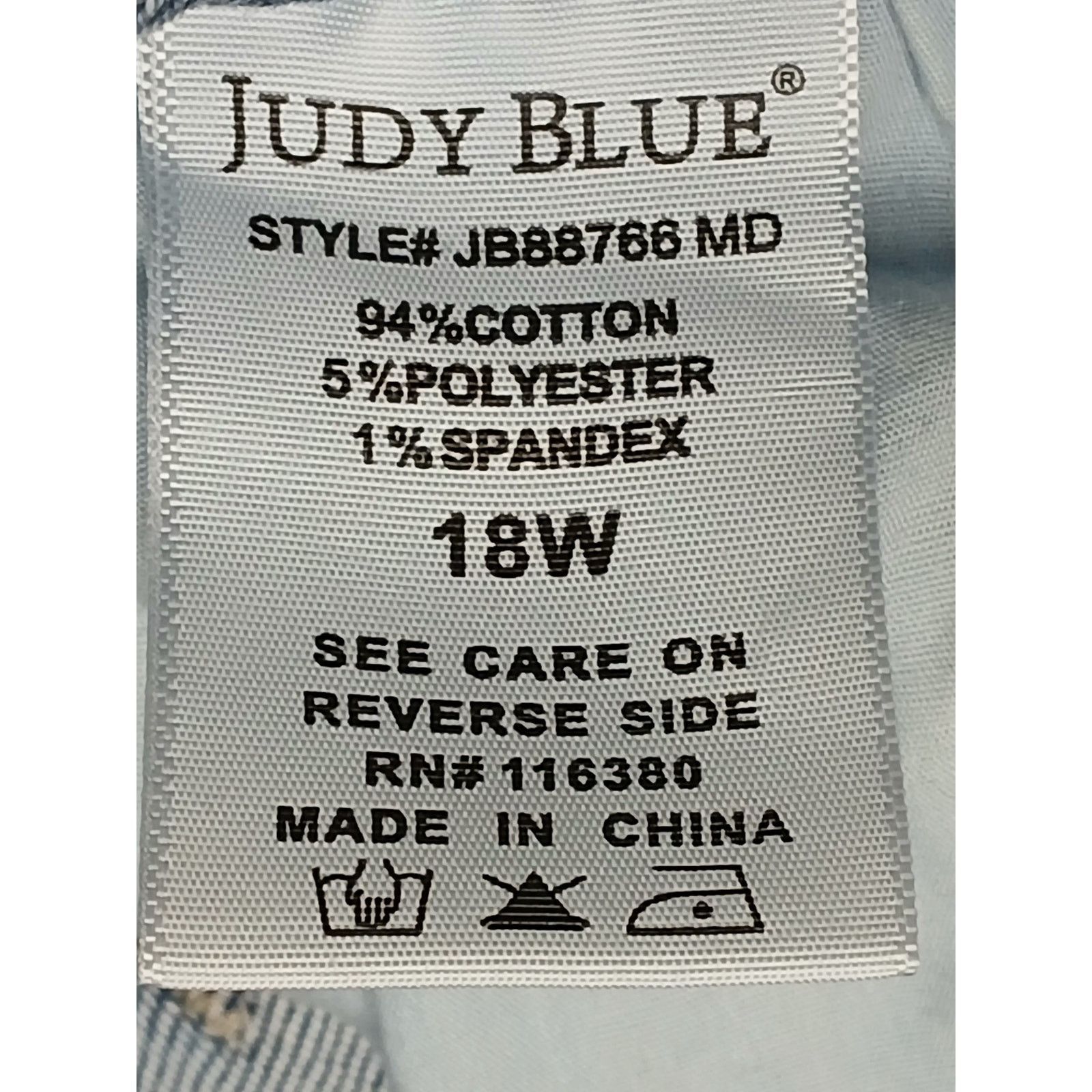 Judy Blue Judy Blue (18W) Women's Baggy Boot Cut Blue Denim Jeans Size 40" / US 18 - 8 Thumbnail