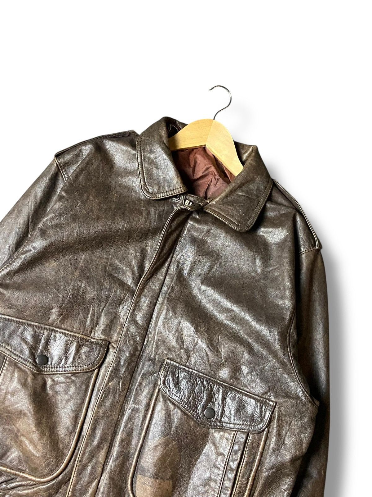 Japanese Brand Japanese Brand Leather Jacket with Double Pocket (147) Size US XS / EU 42 / 0 - 6 Thumbnail