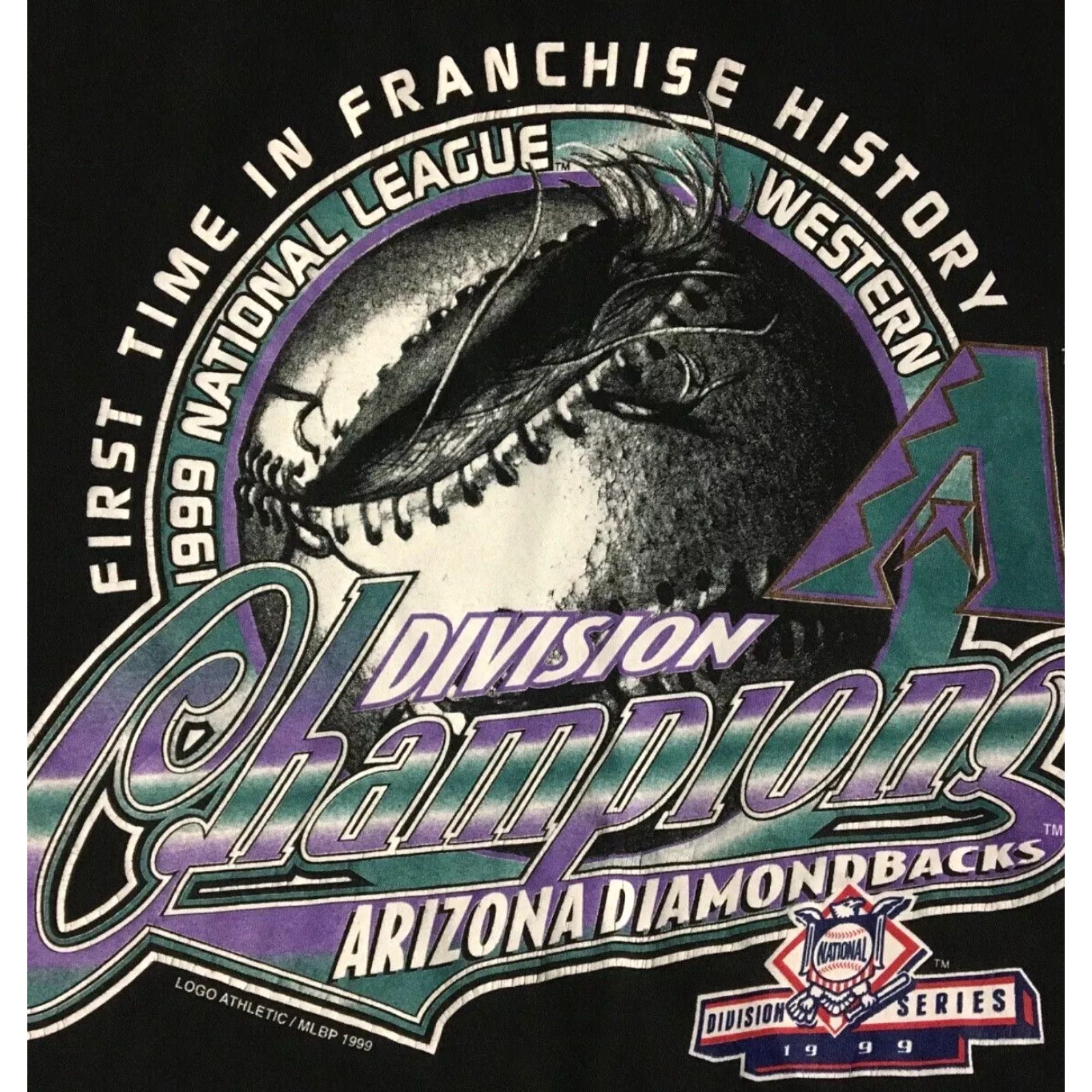 Tultex VINTAGE 90s Arizona Diamondbacks Champions Faded Shirt 2XL Black Tultex Baseball Shirt Mens Grunge Sports Cartoon Biker USA NBA Baseball Paced Size US XXL / EU 58 / 5 - 2 Thumbnail