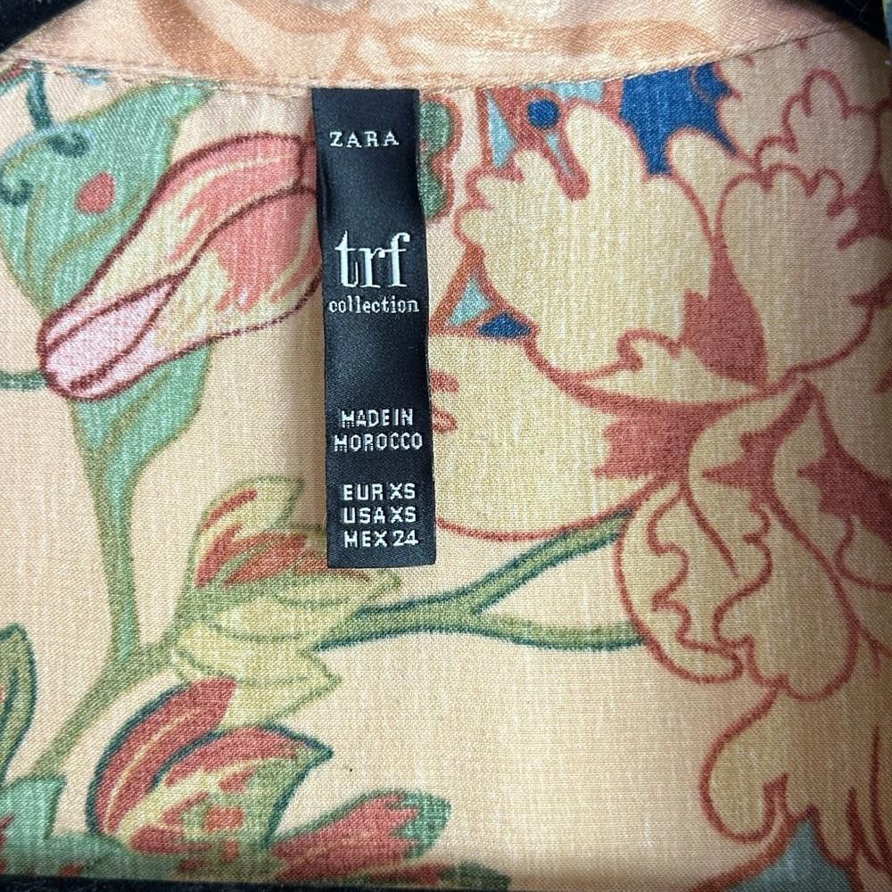 Zara Zara l Satin Floral Button Down Kimino Duster/Dress XS Size XS / US 0-2 / IT 36-38 - 9 Thumbnail