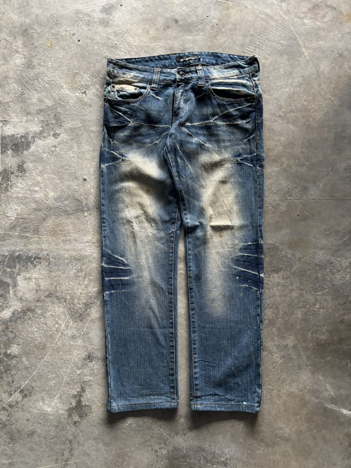 Hysteric Glamour × If Six Was Nine × Japanese Brand ROOT THREE STYLE JAPANESE DENIM rusty washed mud PUNK GRUNGE Size US 35 - 1 Thumbnail