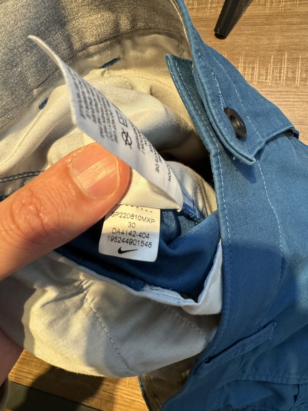 Nike Men's Size 30 Nike Dri Fit Chino Golf Shorts Blue Stretch Size US 30 / EU 46 - 8 Thumbnail