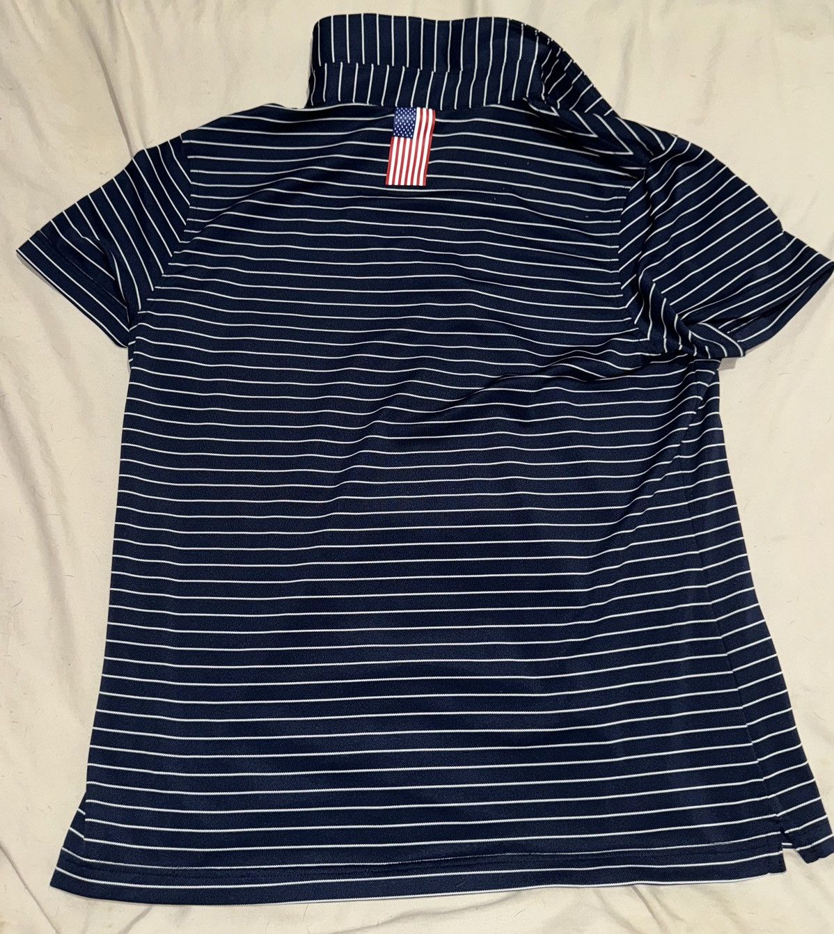 Other RHOBACK Womens Size Large Polo Blue with White Stripes Size M / US 6-8 / IT 42-44 - 6 Thumbnail