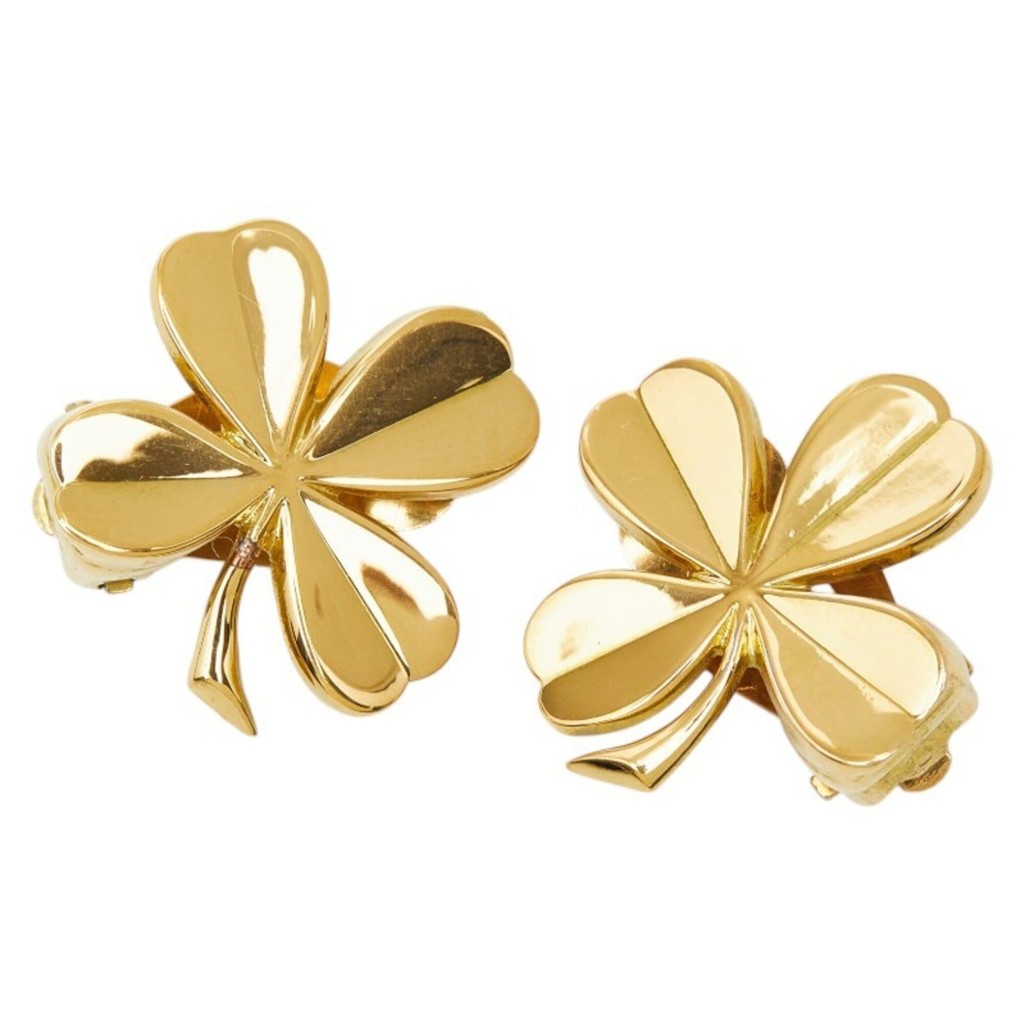 Chanel Chanel Clover Motif Earrings, Gold Plated, Women's. Size ONE SIZE - 1 Thumbnail