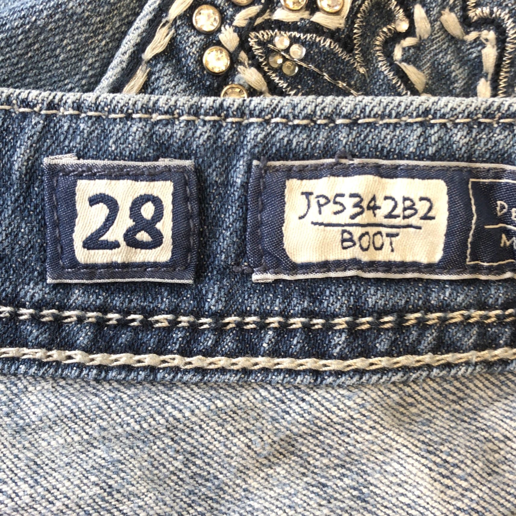 Miss Me Miss Me Jeans Womens Bootcut Denim 28 Medium Wash Pockets 5-Pocket Regular Rise 7.5in Inseam 28in Blue Size 28" / US 6 / IT 42 - 7 Thumbnail