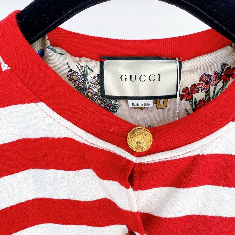 Gucci Gucci Red and white striped baseball jacket 2504-Nextarrow Size XS / US 0-2 / IT 36-38 - 7 Thumbnail