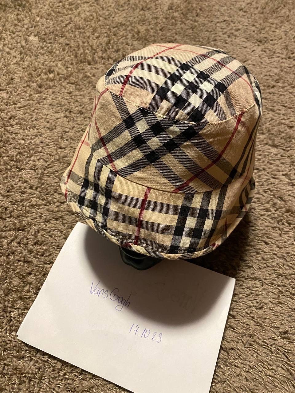 REVERSIBLE NOVA CHECK SMALL LOGO BUCKET HAT