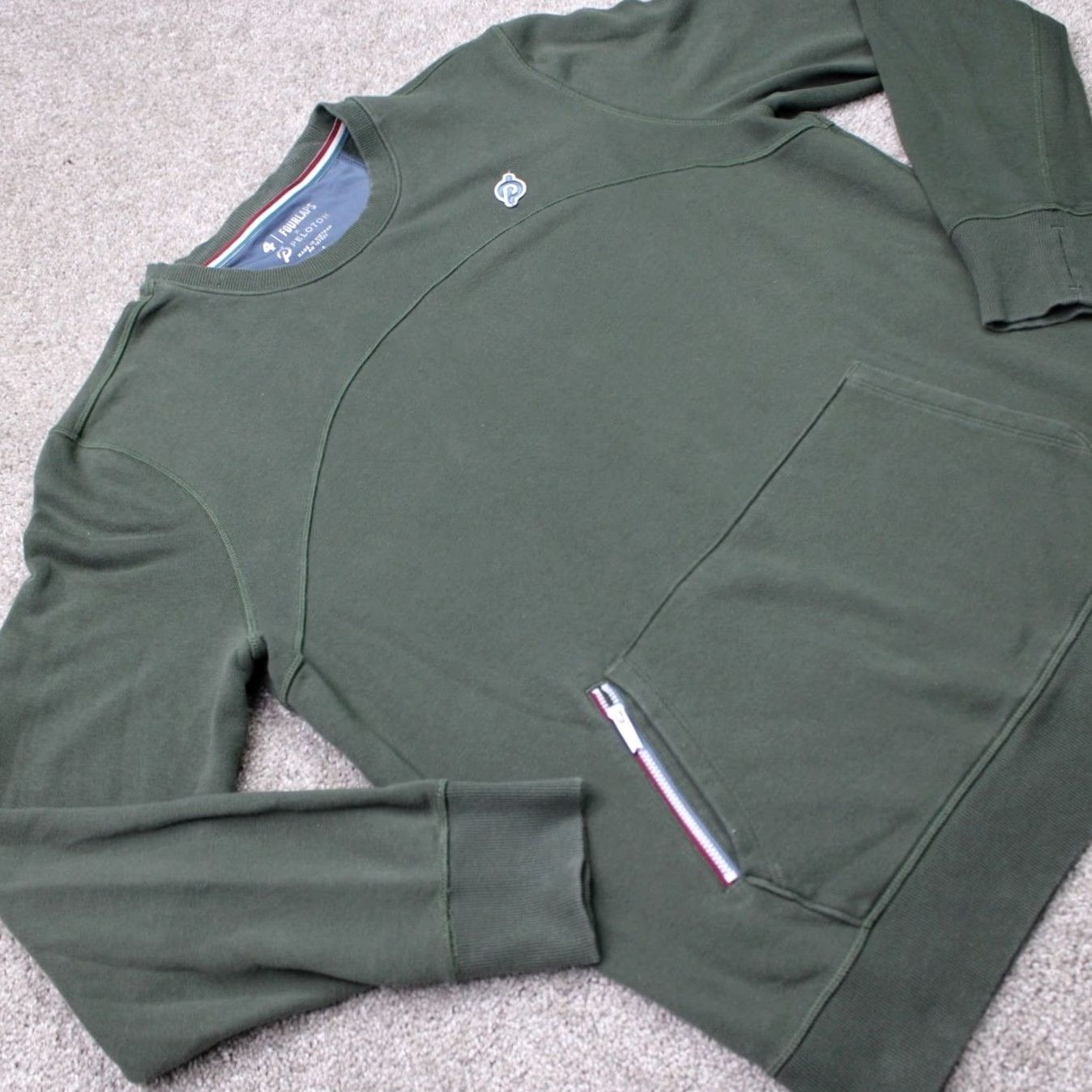 Vintage Fourlaps x Peloton Sweatshirt Mens Large Green Logo Crewneck Pullover Size US L / EU 52-54 / 3 - 6 Thumbnail