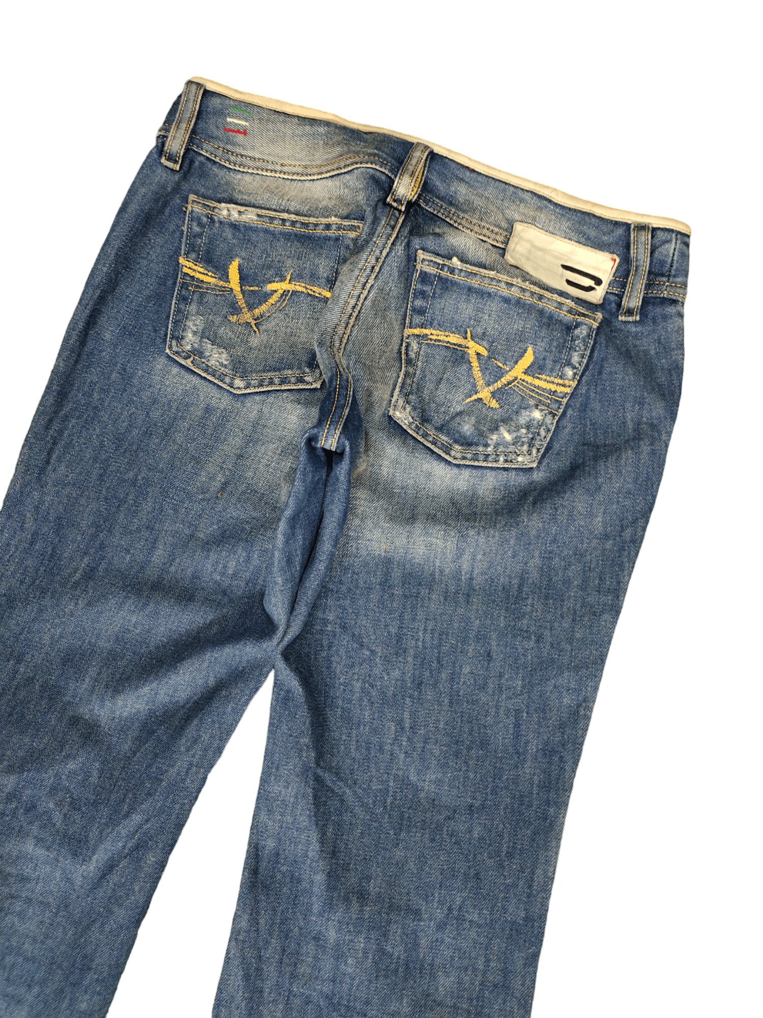 Diesel Flare Jeans Diesel Distress Faded Boot Cut Y2k Low Rise Size US 27 - 14 Thumbnail