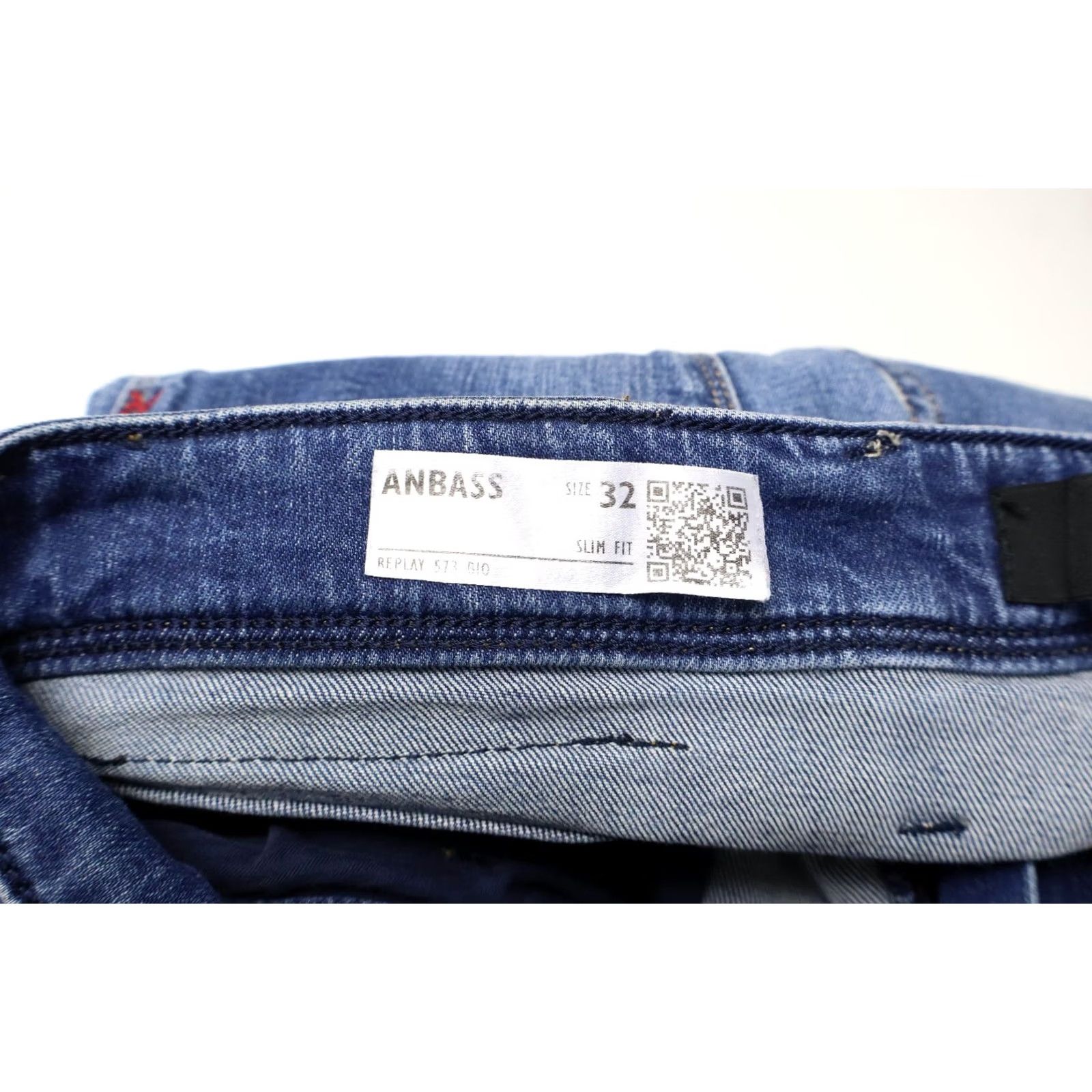 Replay Replay Anbas Slim Fit Jeans Men's W32 Blue Denim Faded Whiskers Stretched Size US 32 / EU 48 - 5 Thumbnail