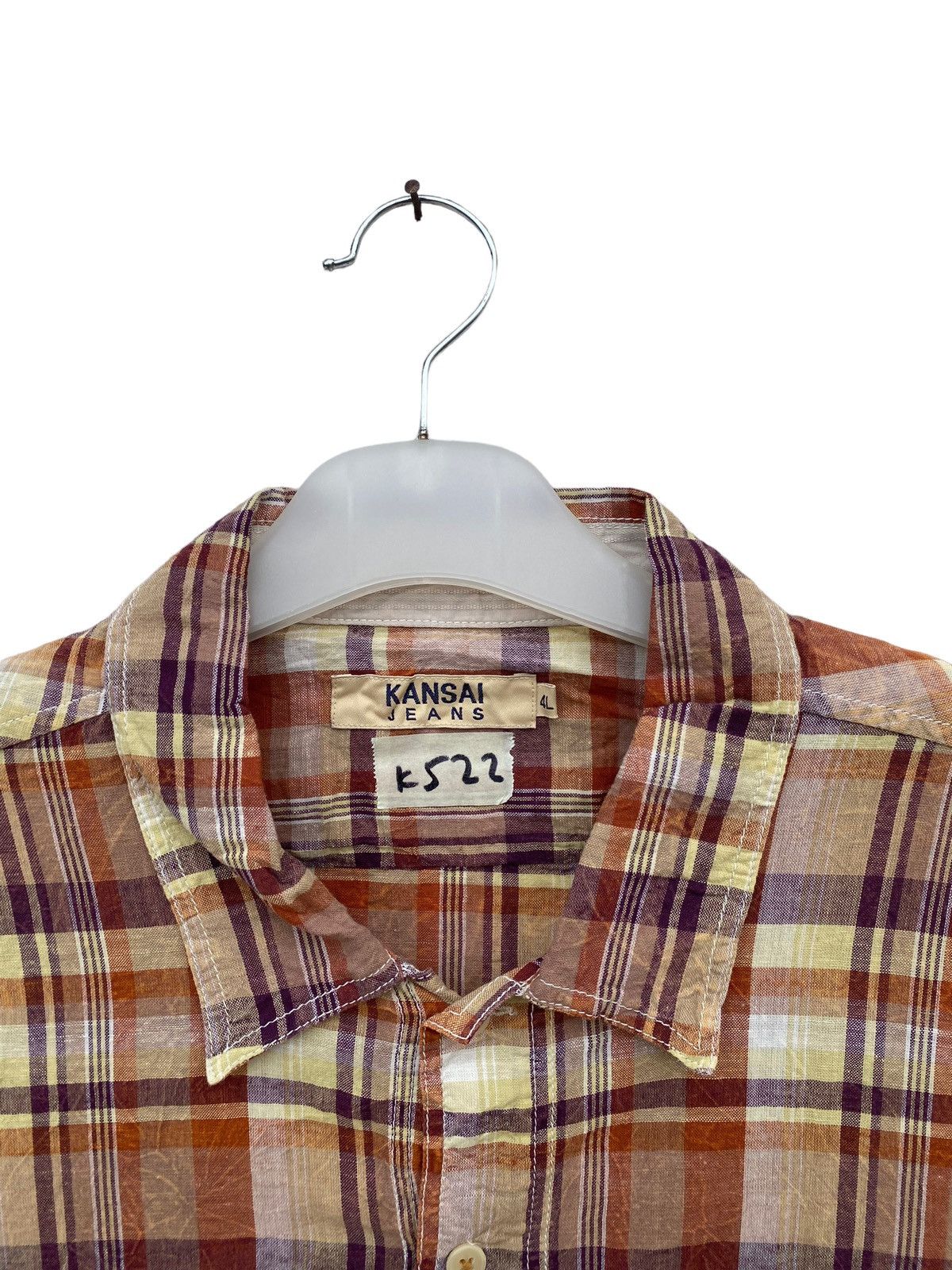 Japanese Brand Kansai Checkered Shirt Size US XXL / EU 58 / 5 - 3 Thumbnail