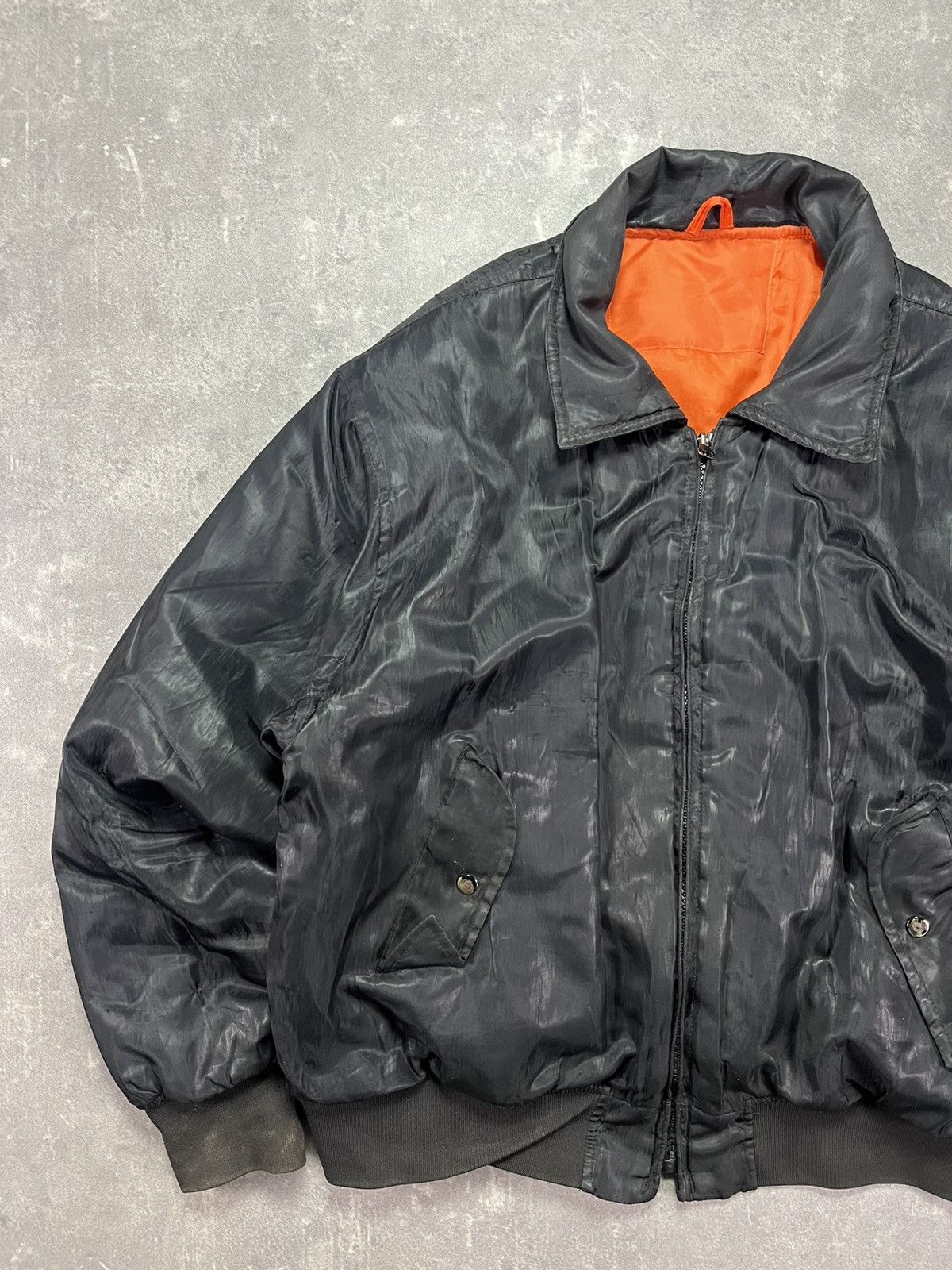 Japanese Brand 90s St. Army Industries Distressed Faded Bomber Jacket XXL Size US XXL / EU 58 / 5 - 3 Thumbnail