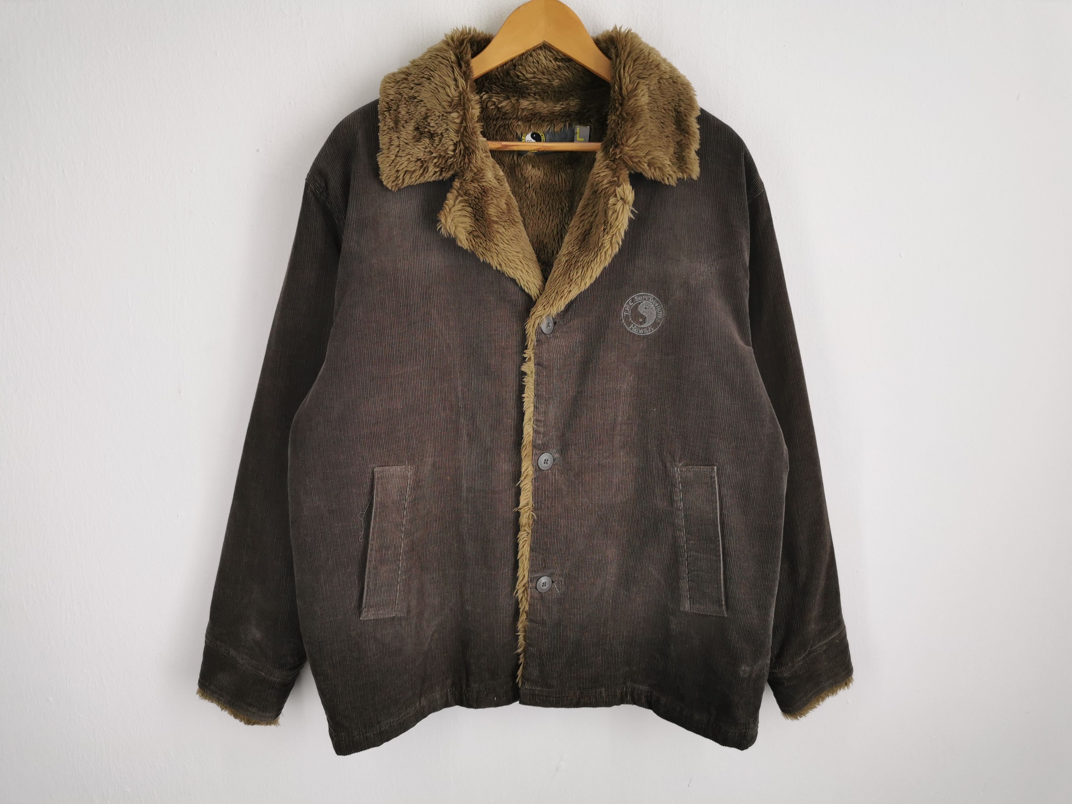 Vintage Distressed Vintage T&C Surf Design Sherpa Corduroy Jacket Size US L / EU 52-54 / 3 - 1 Thumbnail
