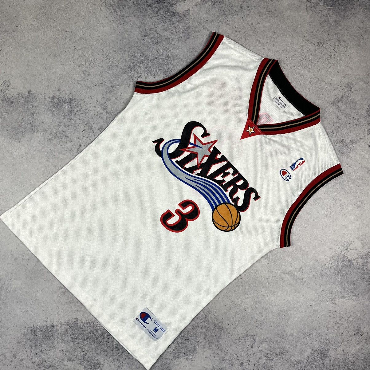 Vintage 90’s Philadelphia Sixers Allen Iverson 2024 Champion Jersey