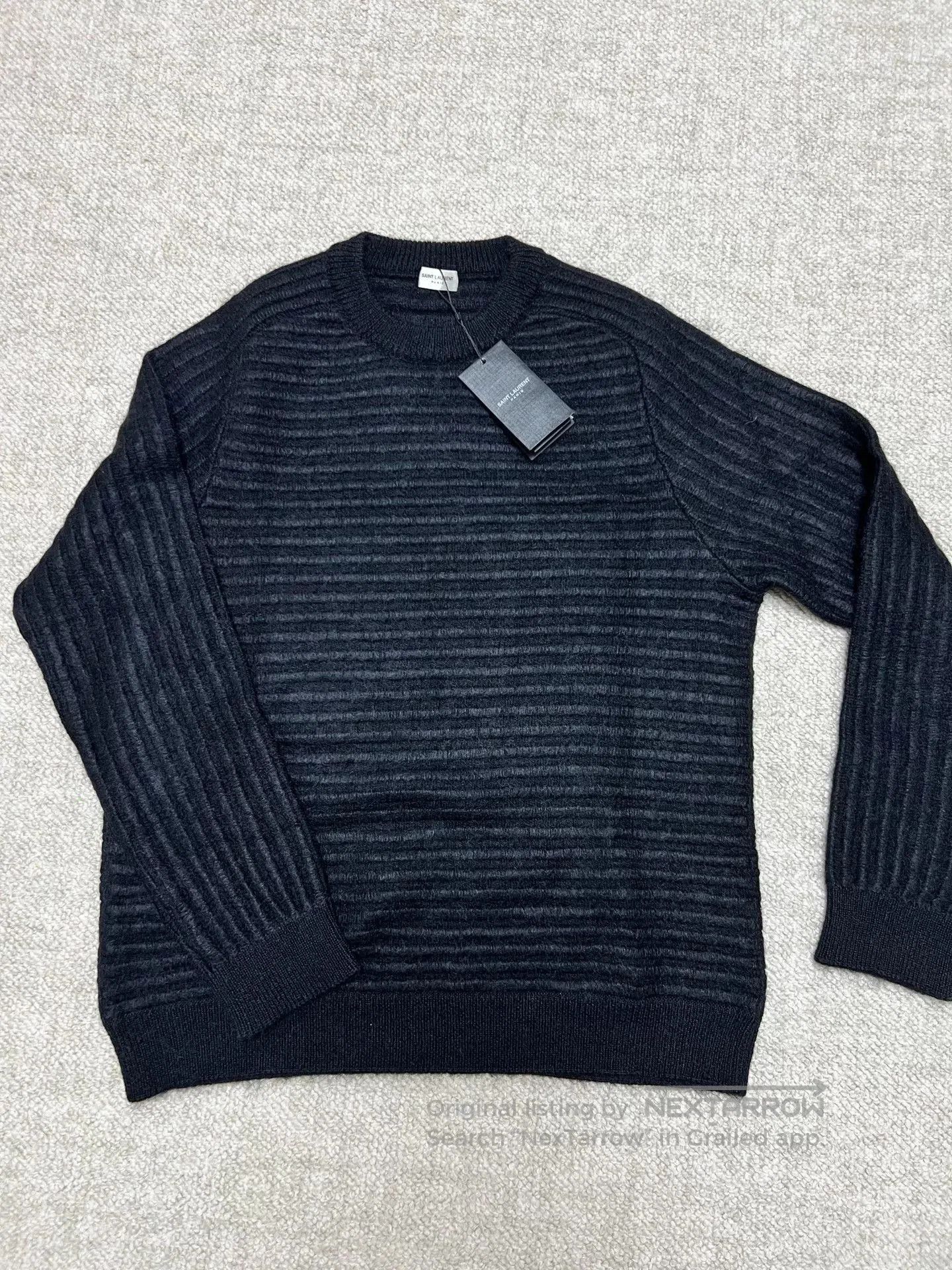 Saint Laurent Paris SAINT LAURENT Men's Ribbed Sweater. Size US M / EU 48-50 / 2 - 1 Thumbnail