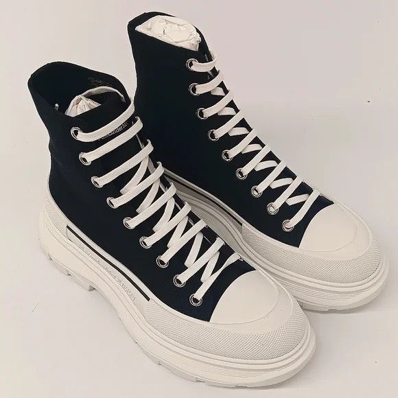 Alexander McQueen Alexander McQueen Tread Slick Hi Top Sneakers - EU43/US10 Size US 10 / EU 43 - 2 Thumbnail