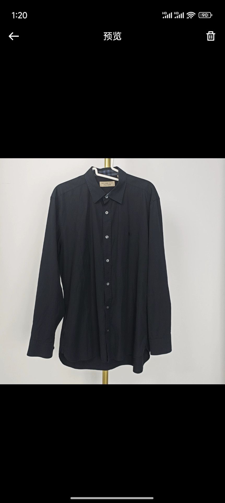 Burberry Burberry Black Embroidered Logo Shirt - dmc Size US L / EU 52-54 / 3 - 1 Thumbnail