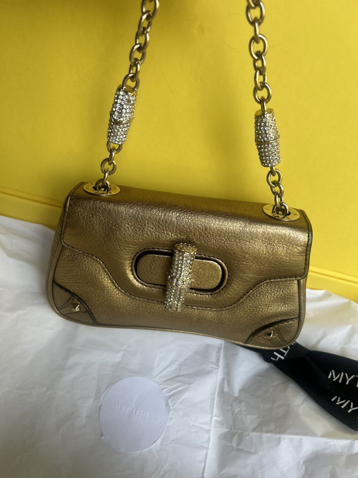 Gucci Vintage bronze pursewiyh swarovskichsin Size ONE SIZE - 2 Thumbnail