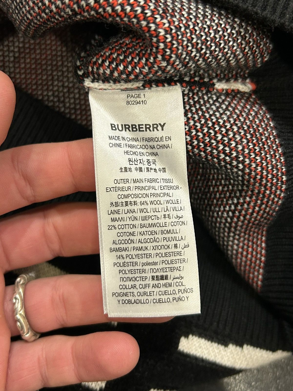 Burberry Burberry Zebra Stripe Sweater Size US L / EU 52-54 / 3 - 4 Thumbnail