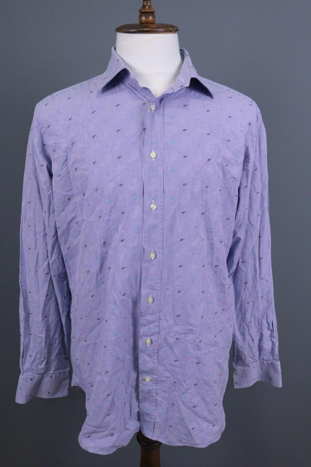Etro Etro Milano Blue Printed Shirt Size 43 Size US M / EU 48-50 / 2 - 1 Thumbnail