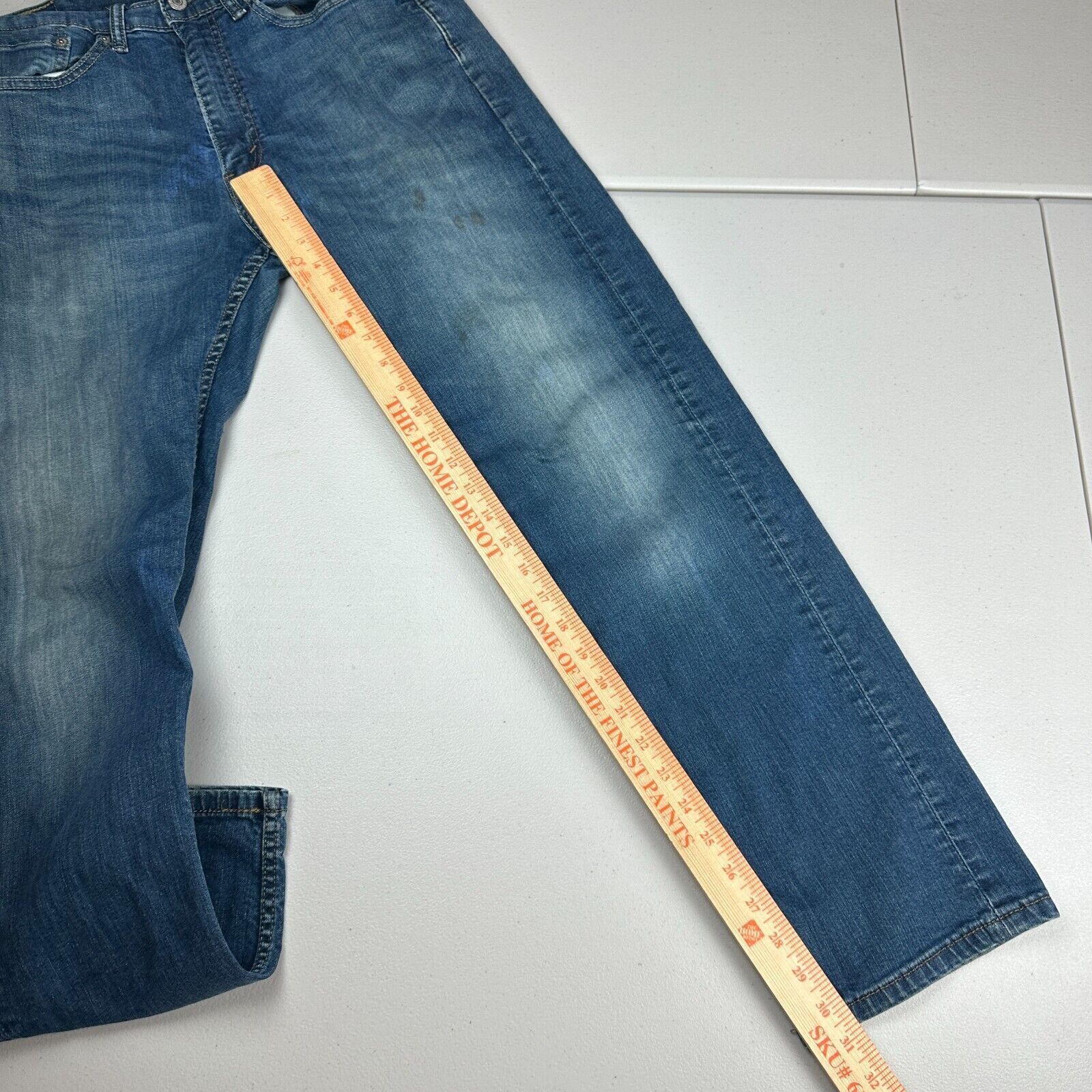 Levi's Levi's Strauss Regular Fit 505 Straight Jeans Men Blue Size US 32 / EU 48 - 7 Thumbnail