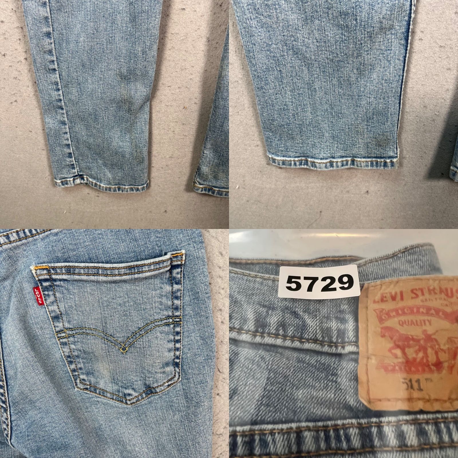 Levi's Levi's 511 Jeans Slim Fit Light Wash Denim 33x29 Blue Men Regular Slim Levi's 500 Series Pants Nine 9-? Size US 33 - 9 Thumbnail