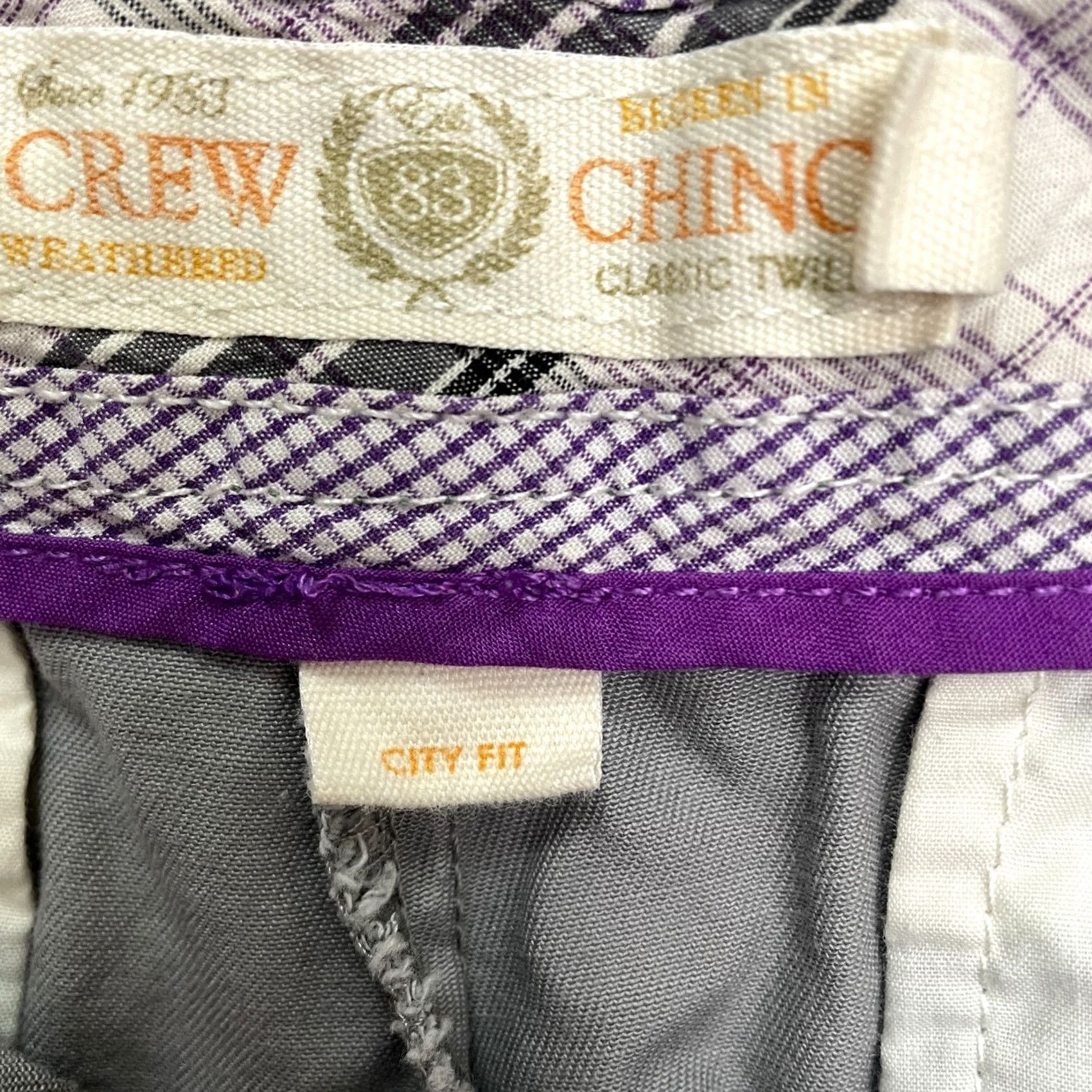 J.Crew J.CREW City Chino Shorts Womens 10 Gray Cotton Twill Casual Outdoor Zip Front Back Pocket Slim Breathable Stretch Size 32" / US 10 / IT 46 - 7 Thumbnail