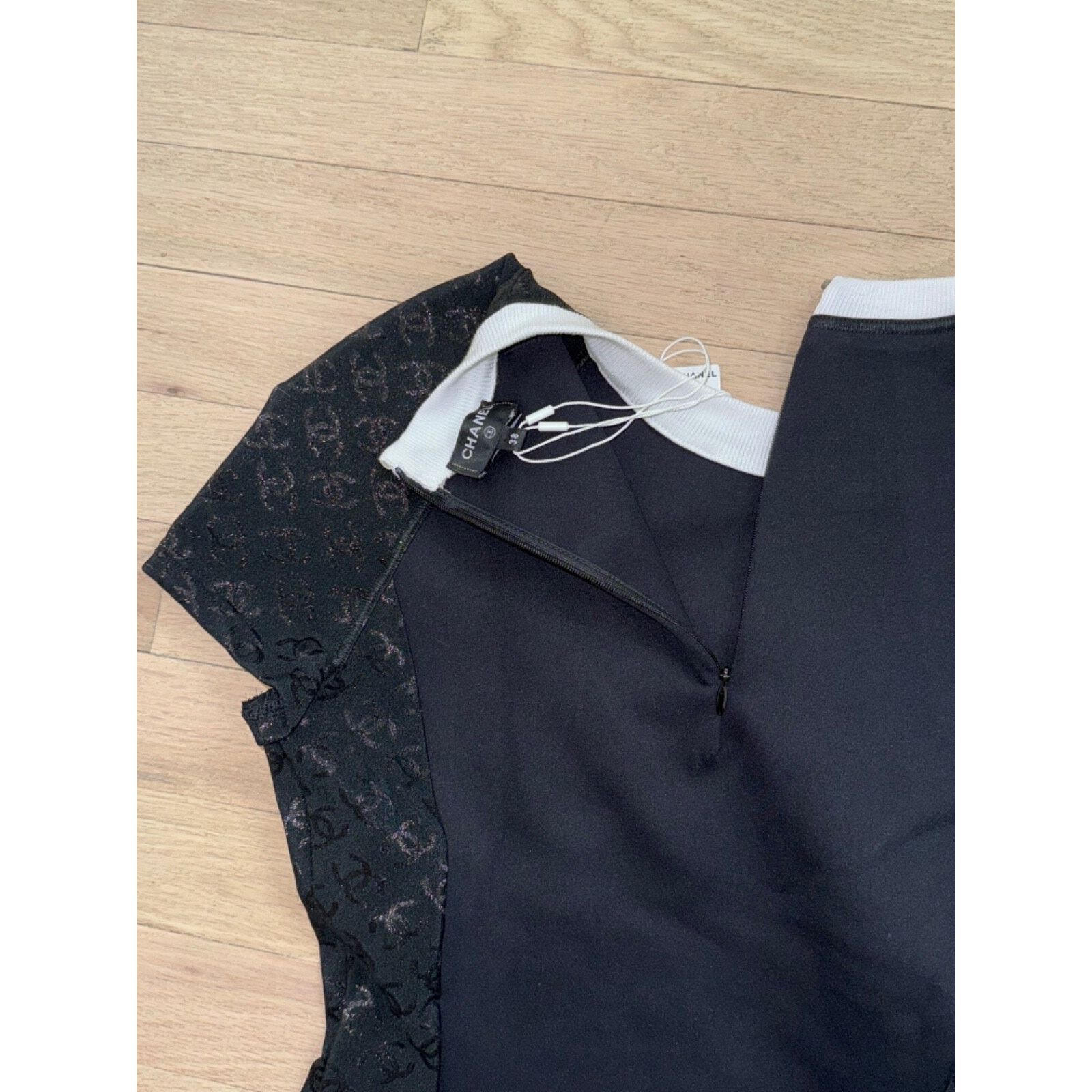 Chanel Chanel 24C Black White Neoprene Jersey Top T Shirt 38 Size XS / US 0-2 / IT 36-38 - 20 Thumbnail