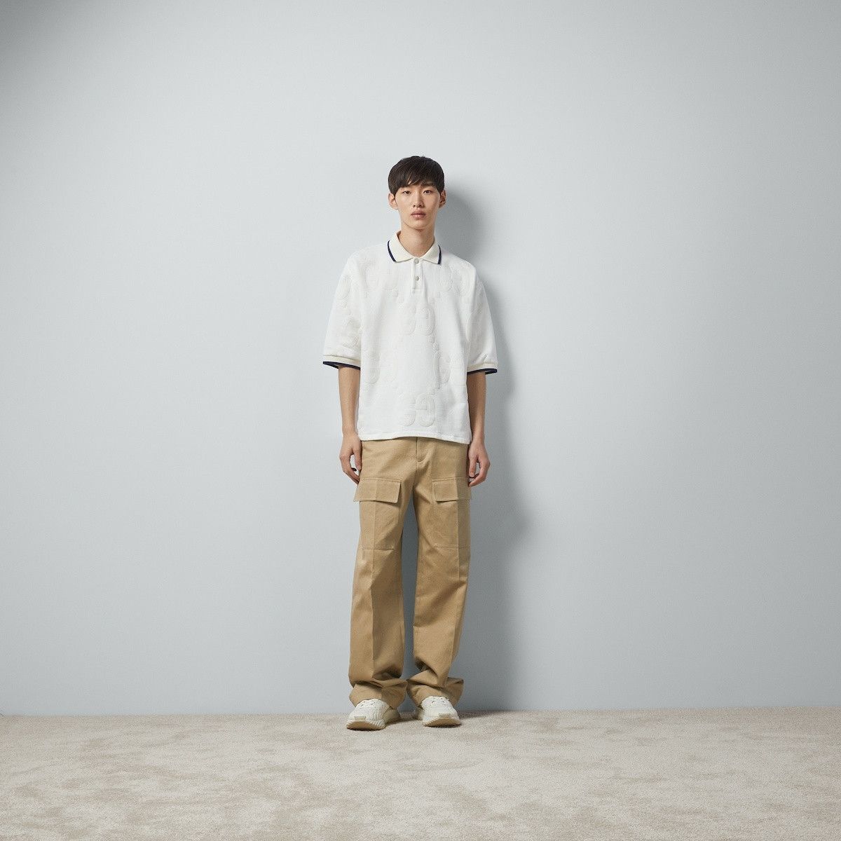 Gucci o1mt1gz0225 Cotton Wide Leg Cargo Pant in Beige Size US 38 / EU 54 - 2 Thumbnail