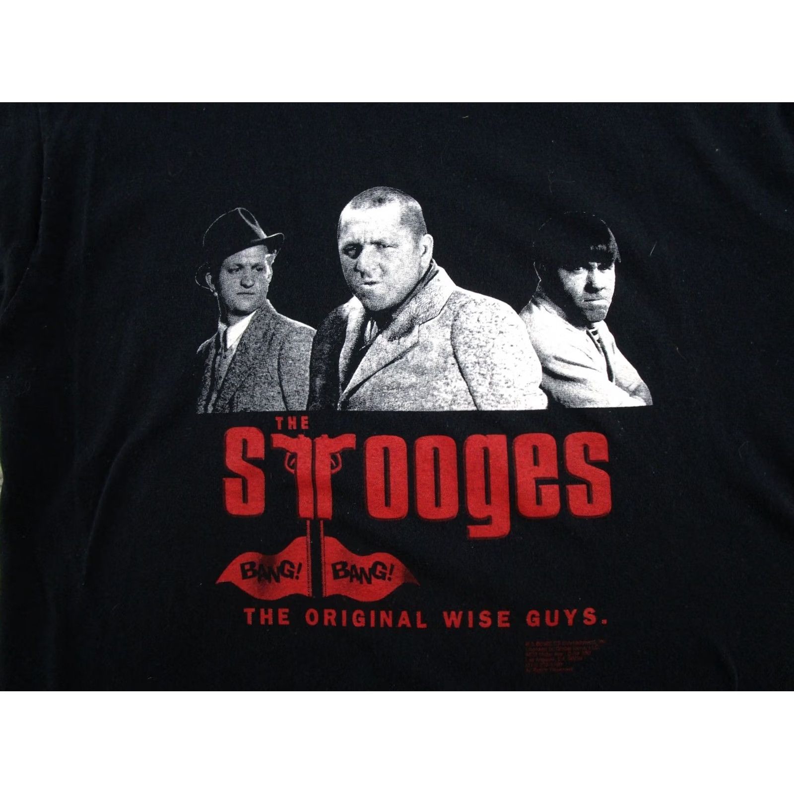 Vintage VINTAGE Three Stooges TV Show Comedy Graphic Tee Shirt Mens L Black Cotton 90s T-Shirt Size US L / EU 52-54 / 3 - 2 Thumbnail