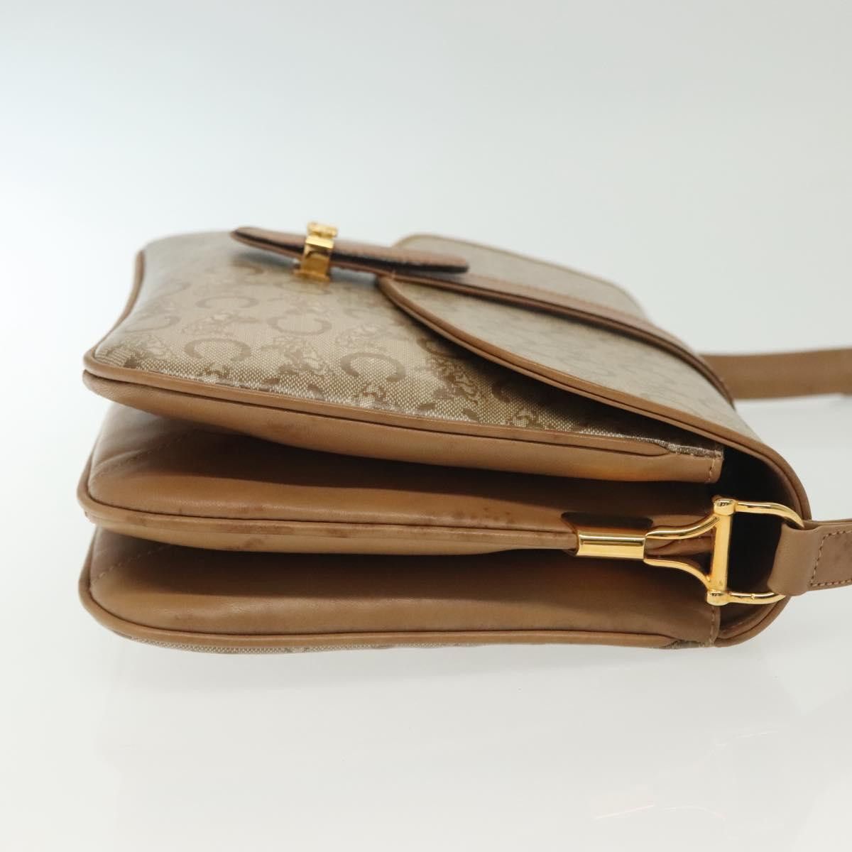 Celine CELINE Macadam Canvas Shoulder Bag Pvc Beige Gold Size ONE SIZE - 4 Thumbnail