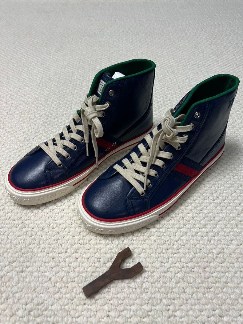 Gucci Gucci Round toe lace-up high-top 1977 series board shoes 25 Size US 9.5 / EU 42-43 - 2 Thumbnail