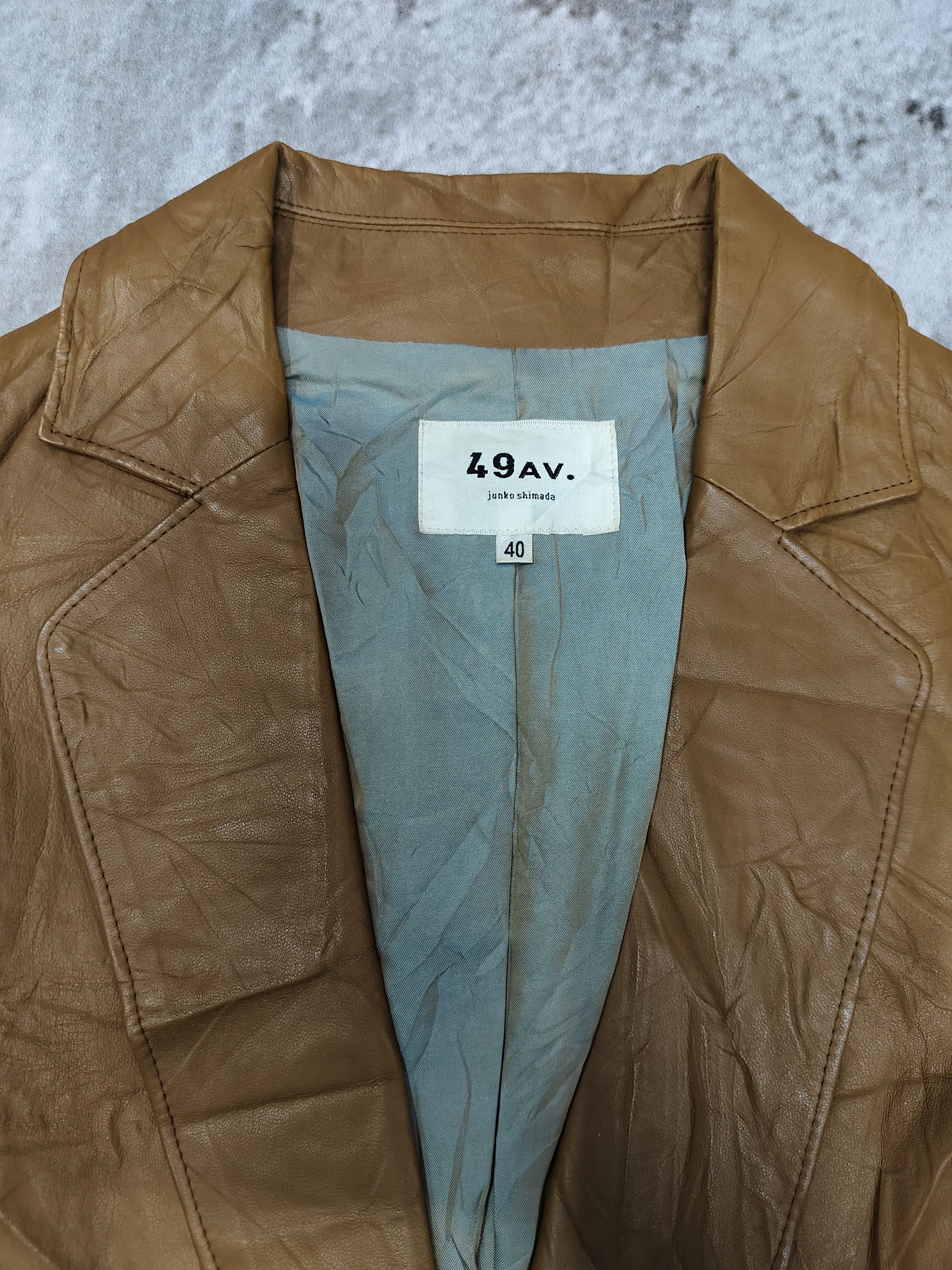 Junko Shimada 49AV Junko Shimada-Minimalist Sheepskin Leather Blazer Jacke Size M / US 6-8 / IT 42-44 - 8 Thumbnail