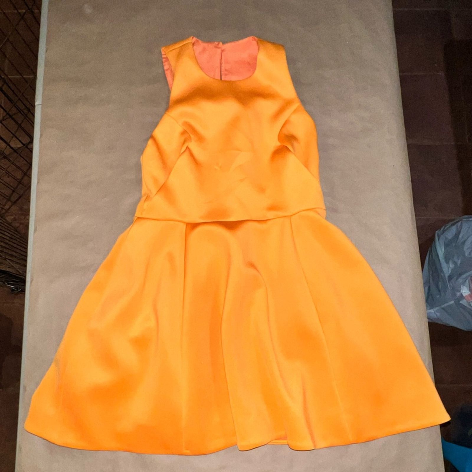 Other Cameo Dress Peplum Style Open Sides Back Orange Large Size L / US 10 / IT 46 - 8 Thumbnail
