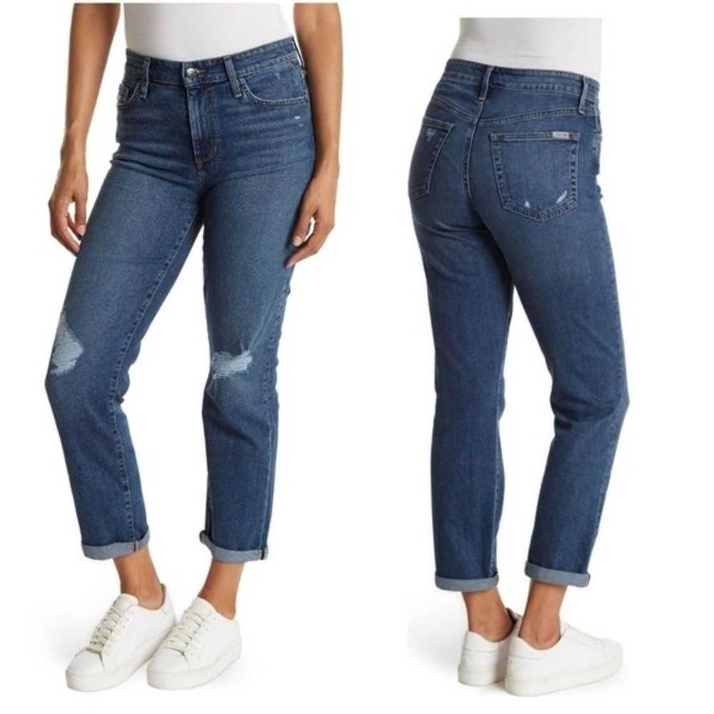 Joe's NWT New $189 Joe's Boyfriend Rolled Hem Jeans Size 28 Size 28" / US 6 / IT 42 - 1 Thumbnail
