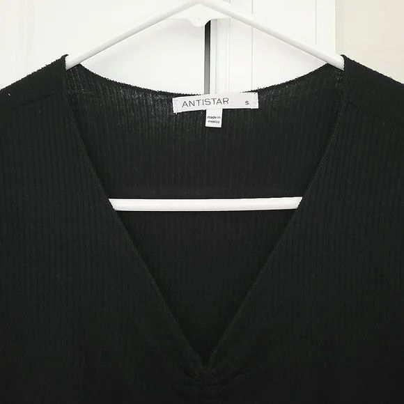 Other Juniors' Antistar Ribbed Ruched V-Neck Crop Top Sexy Summer Size S / US 4 / IT 40 - 10 Thumbnail